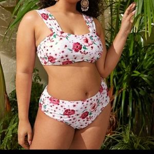Floral High Waisted Bikini